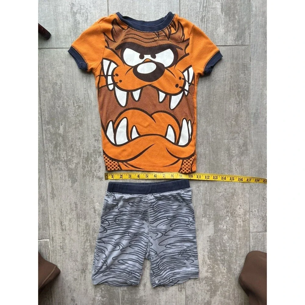 Gap Kids Boys Looney Tunes Taz Tasmanian Devil 2 Piece Pjs Pajamas Set Sleep 6